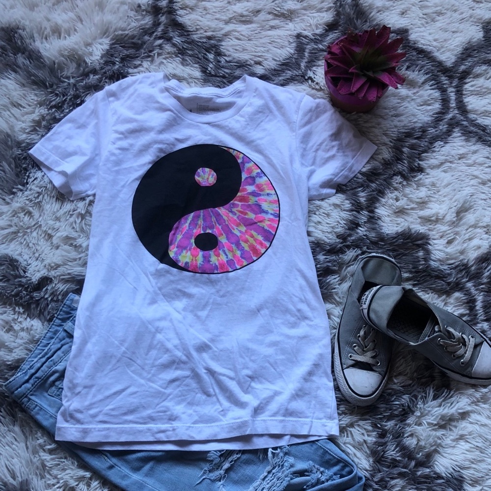 The dye yin and yang Baby tee